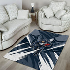 Carlton Blues Australian Football Area Rug Powerful Superhero Mascot - Bold Team Colors