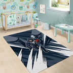 Carlton Blues Australian Football Area Rug Powerful Superhero Mascot - Bold Team Colors