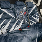 Carlton Blues Australian Football Back Car Seat Cover Powerful Superhero Mascot - Bold Team Colors