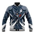 Carlton Blues Australian Football Baseball Jacket Powerful Superhero Mascot - Bold Team Colors