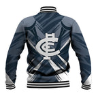 Carlton Blues Australian Football Baseball Jacket Powerful Superhero Mascot - Bold Team Colors