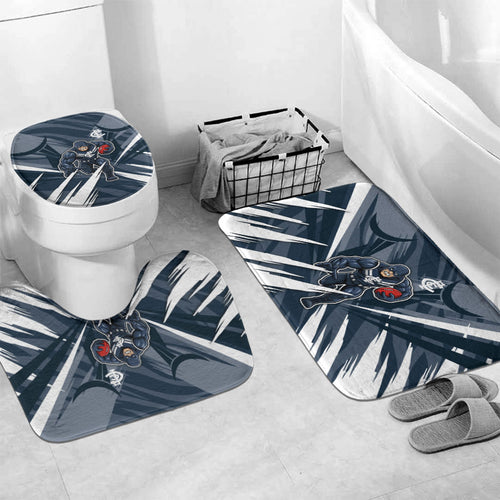 Carlton Blues Australian Football Bathroom Set Powerful Superhero Mascot - Bold Team Colors