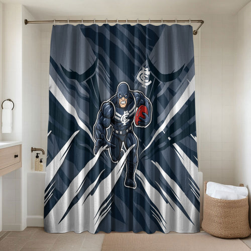 Carlton Blues Australian Football Bathroom Set Powerful Superhero Mascot - Bold Team Colors