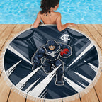 Carlton Blues Australian Football Beach Blanket Powerful Superhero Mascot - Bold Team Colors