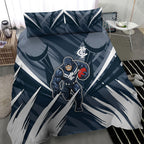 Carlton Blues Australian Football Bedding Set Powerful Superhero Mascot - Bold Team Colors