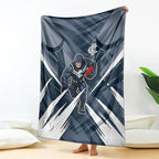 Carlton Blues Australian Football Blanket Powerful Superhero Mascot - Bold Team Colors
