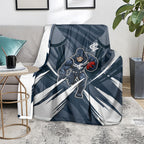 Carlton Blues Australian Football Blanket Powerful Superhero Mascot - Bold Team Colors