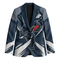 Carlton Blues Australian Football Blazer Powerful Superhero Mascot - Bold Team Colors