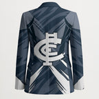Carlton Blues Australian Football Blazer Powerful Superhero Mascot - Bold Team Colors