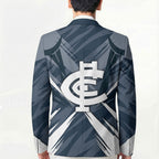 Carlton Blues Australian Football Blazer Powerful Superhero Mascot - Bold Team Colors