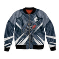 Carlton Blues Australian Football Bomber Jacket Powerful Superhero Mascot - Bold Team Colors