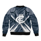 Carlton Blues Australian Football Bomber Jacket Powerful Superhero Mascot - Bold Team Colors