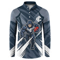 Carlton Blues Australian Football Button Sweatshirt Powerful Superhero Mascot - Bold Team Colors