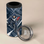 Carlton Blues Australian Football 4 in 1 Can Cooler Tumbler Powerful Superhero Mascot - Bold Team Colors
