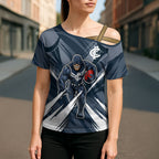 Carlton Blues Australian Football Cross Shoulder Shirt Powerful Superhero Mascot - Bold Team Colors