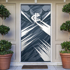 Carlton Blues Australian Football Door Cover Powerful Superhero Mascot - Bold Team Colors