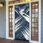 Carlton Blues Australian Football Door Cover Powerful Superhero Mascot - Bold Team Colors