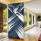Carlton Blues Australian Football Door Cover Powerful Superhero Mascot - Bold Team Colors