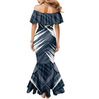 Carlton Blues Australian Football Family Matching Mermaid Dress and Hawaiian Shirt Powerful Superhero Mascot - Bold Team Colors