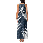 Carlton Blues Australian Football Family Matching Tank Maxi Dress and Hawaiian Shirt Powerful Superhero Mascot - Bold Team Colors