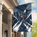 Carlton Blues Australian Football Garden Flag Powerful Superhero Mascot - Bold Team Colors