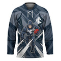 Carlton Blues Australian Football Hockey Jersey Powerful Superhero Mascot - Bold Team Colors