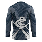 Carlton Blues Australian Football Hockey Jersey Powerful Superhero Mascot - Bold Team Colors