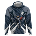 Carlton Blues Australian Football Hoodie Powerful Superhero Mascot - Bold Team Colors