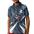 Carlton Blues Australian Football Kid Polo Shirt Powerful Superhero Mascot - Bold Team Colors