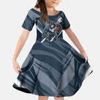 Carlton Blues Australian Football Kid Short Sleeve Dress Powerful Superhero Mascot - Bold Team Colors
