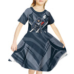 Carlton Blues Australian Football Kid Short Sleeve Dress Powerful Superhero Mascot - Bold Team Colors
