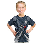 Carlton Blues Australian Football Kid T Shirt Powerful Superhero Mascot - Bold Team Colors