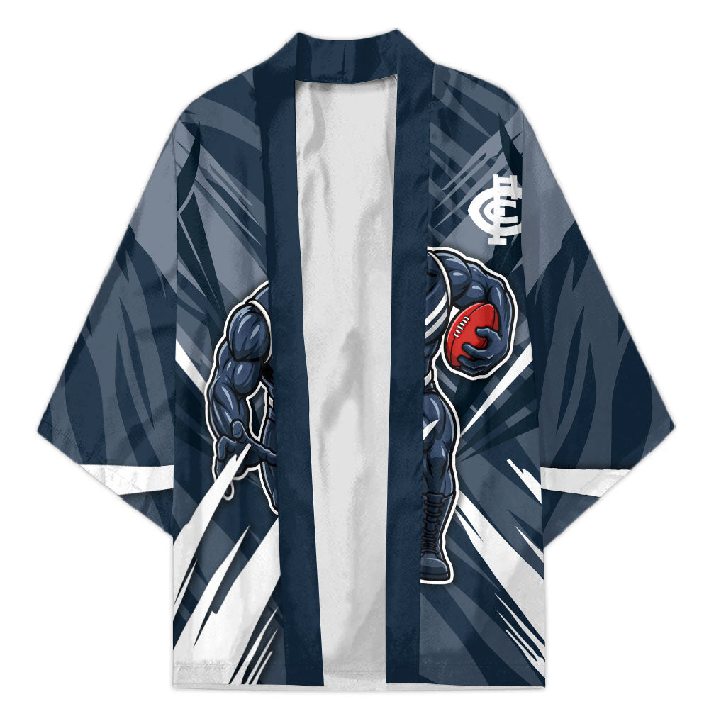 Carlton Blues Australian Football Kimono Powerful Superhero Mascot - Bold Team Colors