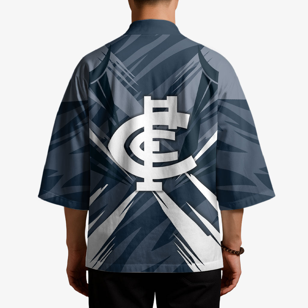 Carlton Blues Australian Football Kimono Powerful Superhero Mascot - Bold Team Colors