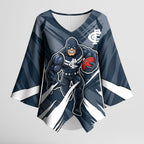 Carlton Blues Australian Football Kimono Sleeve Blouse Powerful Superhero Mascot - Bold Team Colors
