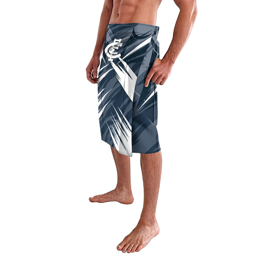 Carlton Blues Australian Football Lavalava Powerful Superhero Mascot - Bold Team Colors