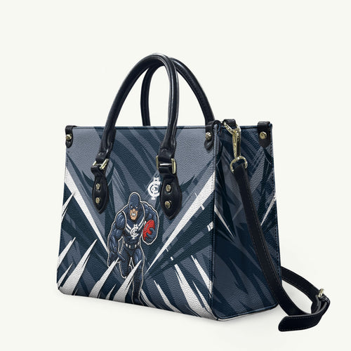 Carlton Blues Australian Football Leather Bag Powerful Superhero Mascot - Bold Team Colors