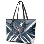 Carlton Blues Australian Football Leather Tote Bag Powerful Superhero Mascot - Bold Team Colors