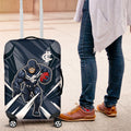 Carlton Blues Australian Football Luggage Cover Powerful Superhero Mascot - Bold Team Colors