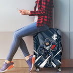 Carlton Blues Australian Football Luggage Cover Powerful Superhero Mascot - Bold Team Colors