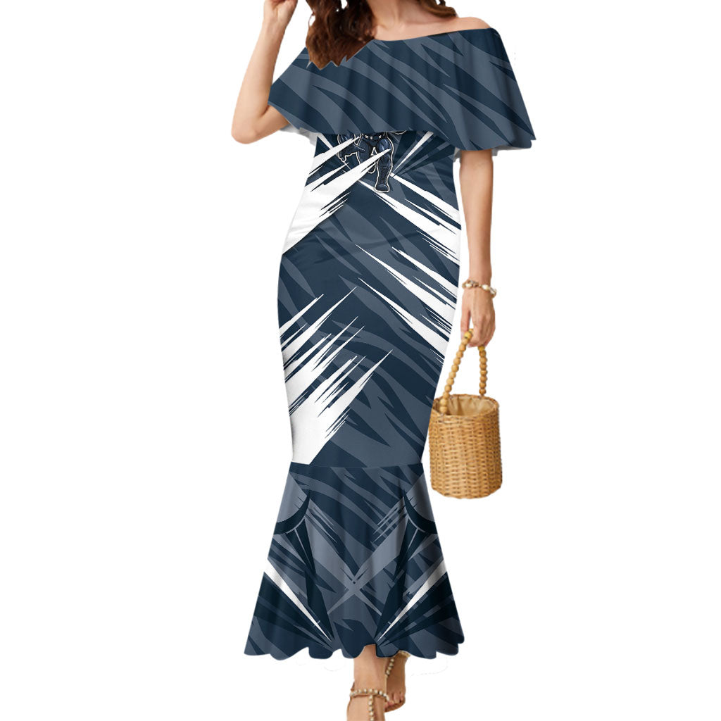 Carlton Blues Australian Football Mermaid Dress Powerful Superhero Mascot - Bold Team Colors