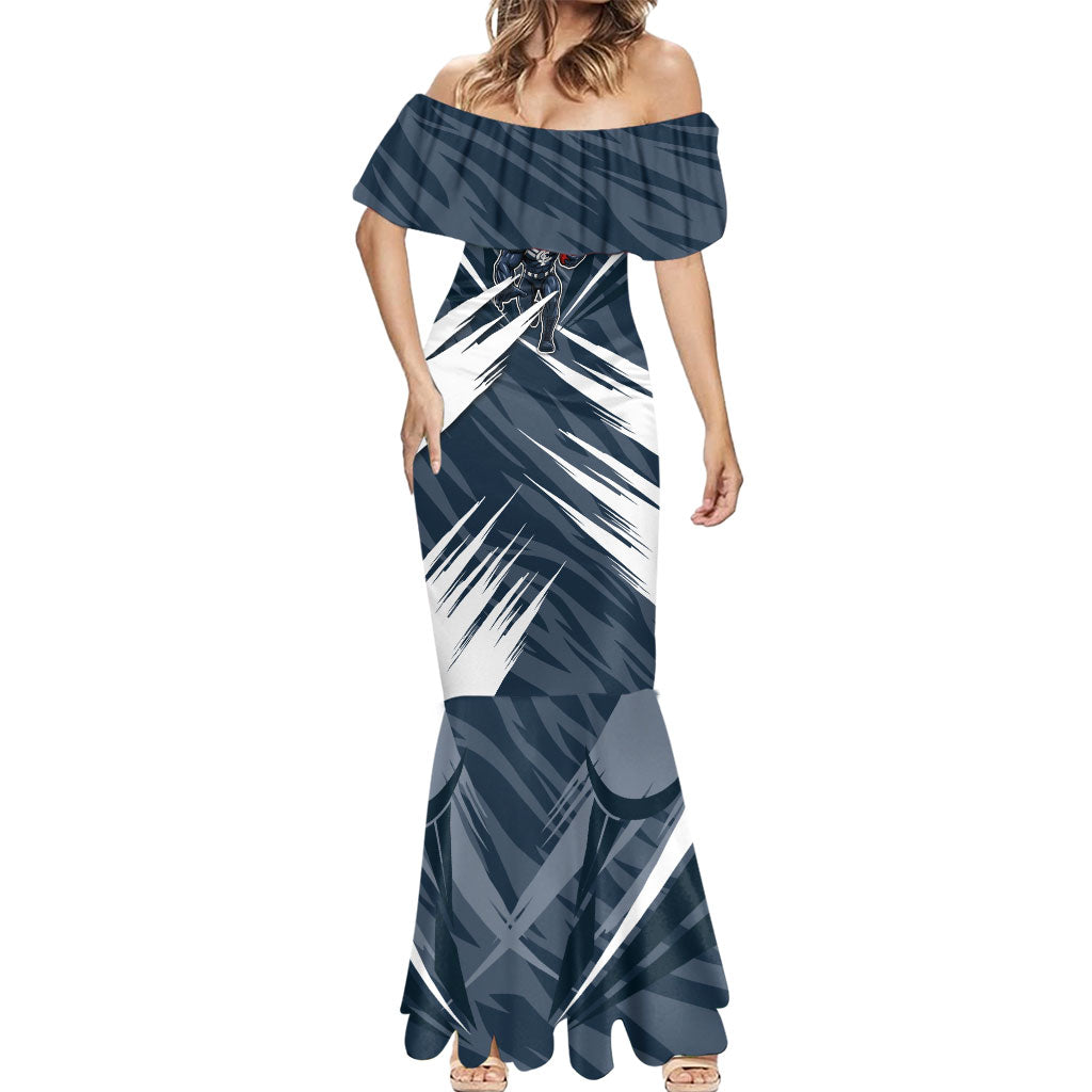 Carlton Blues Australian Football Mermaid Dress Powerful Superhero Mascot - Bold Team Colors