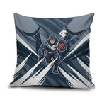 Carlton Blues Australian Football Pillow Cover Powerful Superhero Mascot - Bold Team Colors
