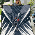Carlton Blues Australian Football Quilt Powerful Superhero Mascot - Bold Team Colors