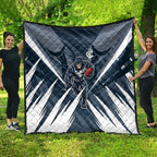 Carlton Blues Australian Football Quilt Powerful Superhero Mascot - Bold Team Colors