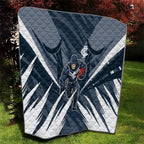 Carlton Blues Australian Football Quilt Powerful Superhero Mascot - Bold Team Colors