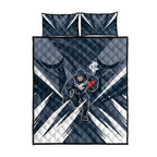 Carlton Blues Australian Football Quilt Bed Set Powerful Superhero Mascot - Bold Team Colors