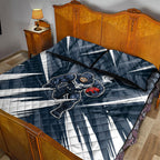 Carlton Blues Australian Football Quilt Bed Set Powerful Superhero Mascot - Bold Team Colors