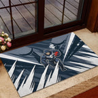 Carlton Blues Australian Football Rubber Doormat Powerful Superhero Mascot - Bold Team Colors