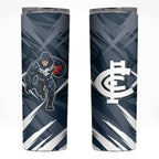 Carlton Blues Australian Football Skinny Tumbler Powerful Superhero Mascot - Bold Team Colors